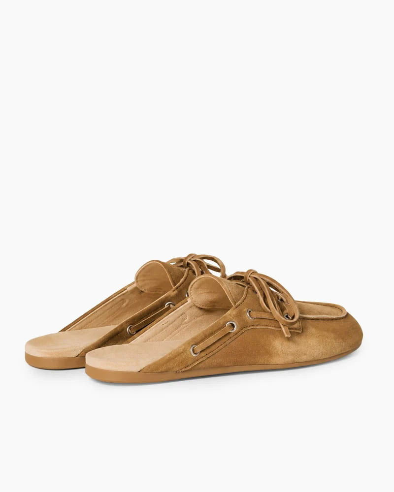 [S-Tier] Urban Evening Suede Platform Deck Mules