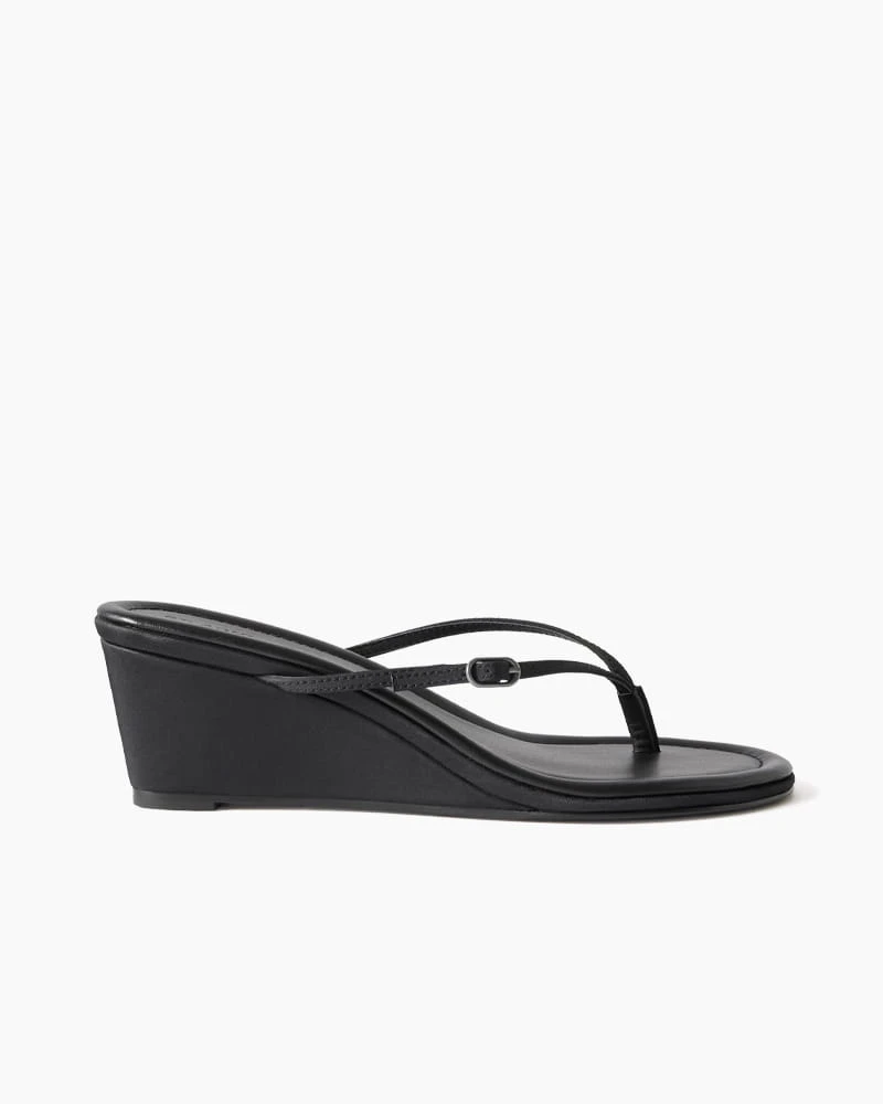 Urban Summer Wedge Leather Thong Sandals