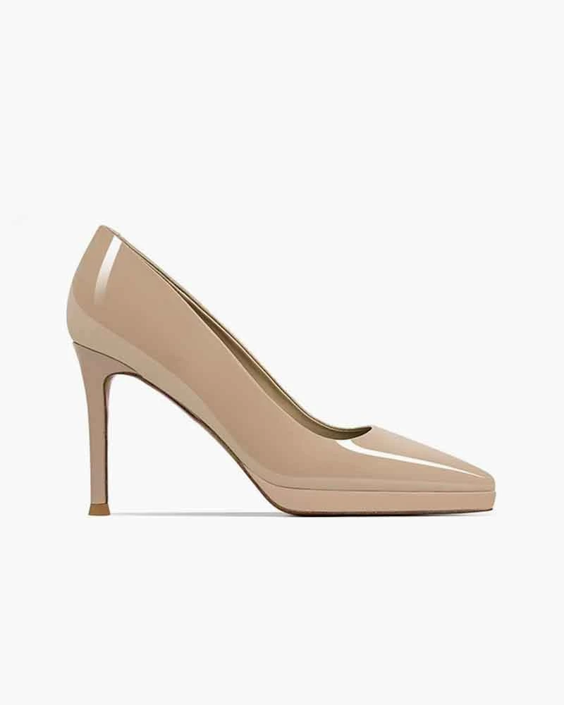 Sleek Patent Pointed-Toe Pumps for Daily and Evening Wear