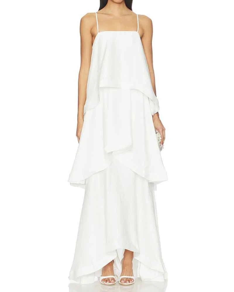 Women's Coastal Stroll Stylish Tiered Strappy Dress