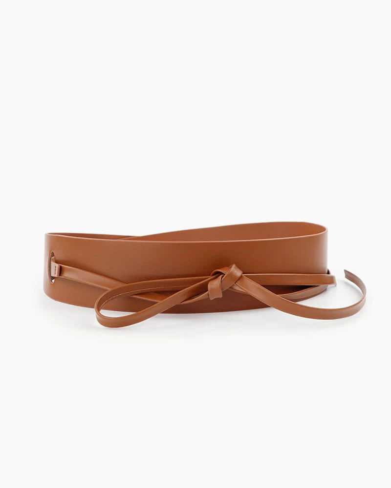Everyday Chic Soft Leather Waist Obi Belt