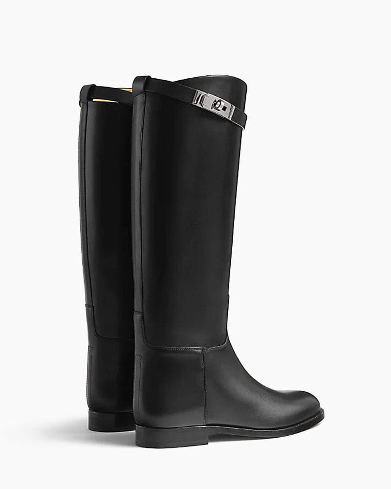 Women's Box Calfskin Knee High Boots