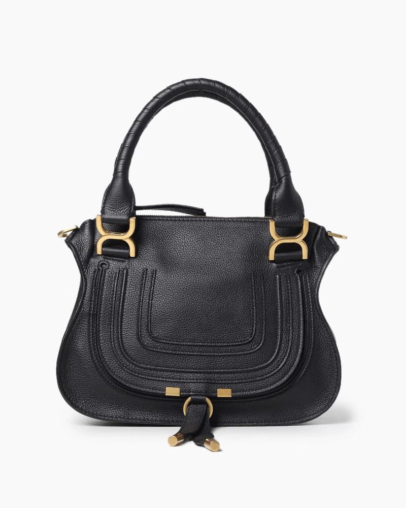 Women’s Office Work Grained Leather Satchel Bag