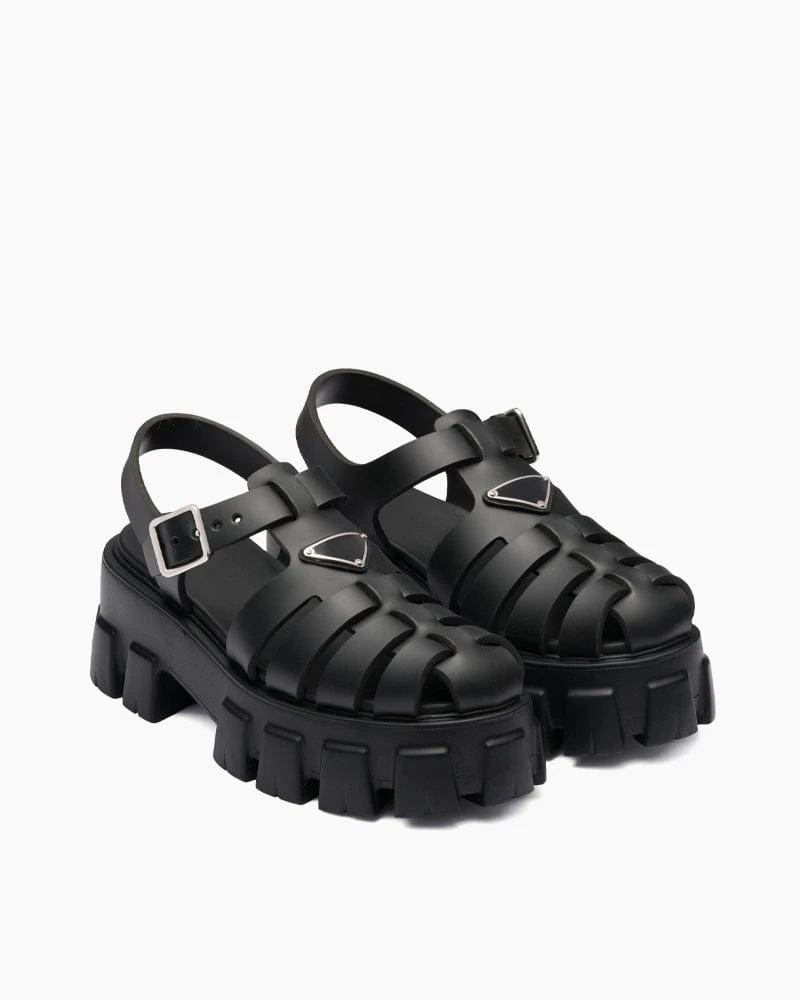 Womens Urban Minimalist Chunky Platform Sandals