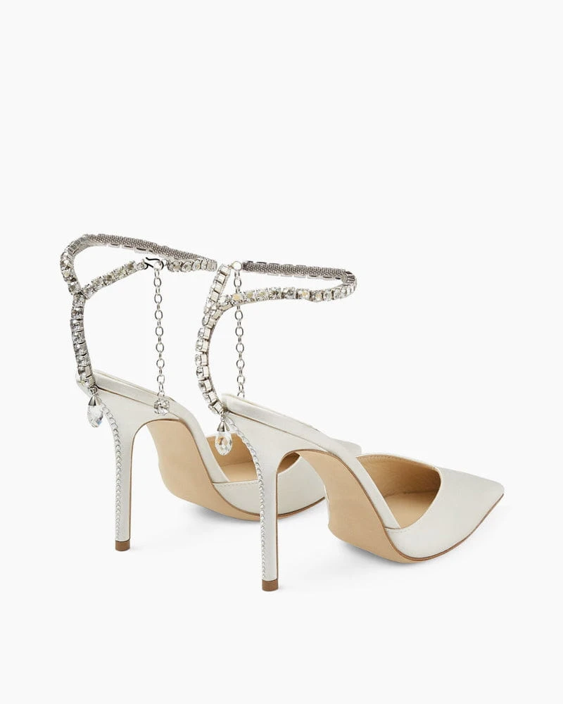 Women's Candlelit Dinner Aesthetic Crystal Detail Pumps