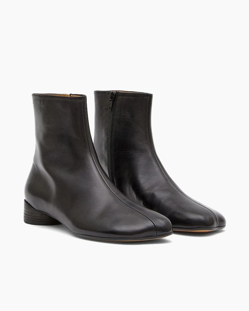 Women's Business Travel Black Cowhide Ankle Boots