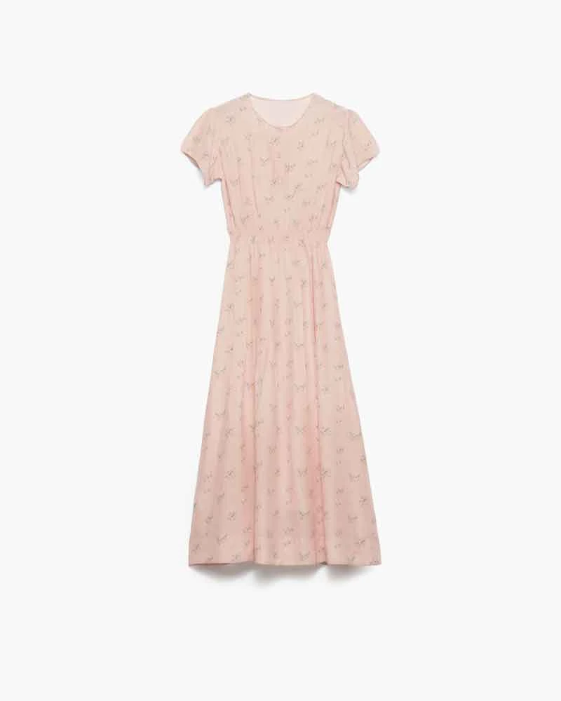 Women's Graduation Ceremony Silk Floral Print Dress