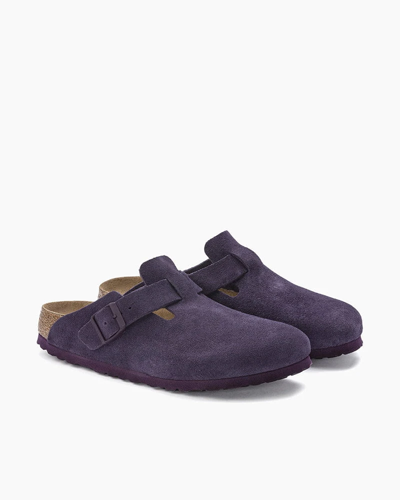 Women's Suede U-Style Soft Footbed Boston Clogs