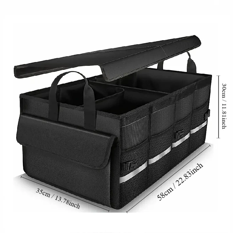 Foldable Oxford Cloth Car Trunk Organizer, Auto Boot Storage Box, Vehicle Storage Accessories, Ready to Ship