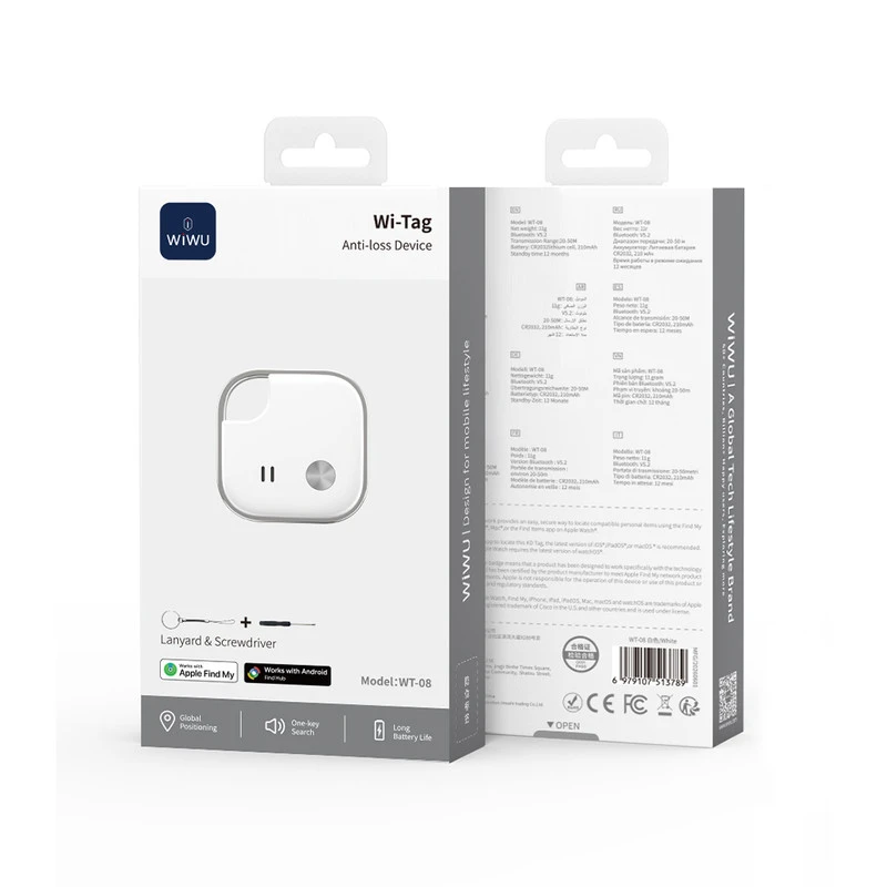 WT-08 iTag Anti-loss Device Bianco