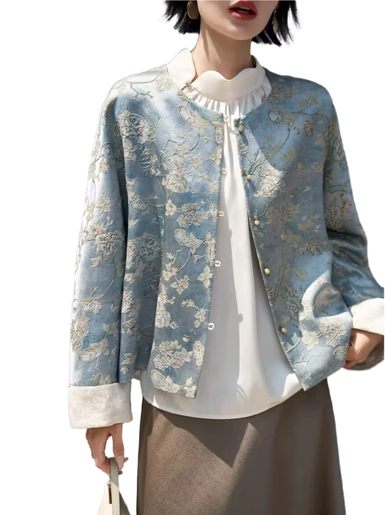 New Chinese Style Jacquard Coat
