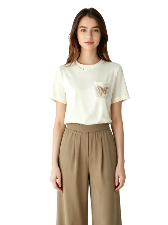 New Chineseb style short-sleeved top