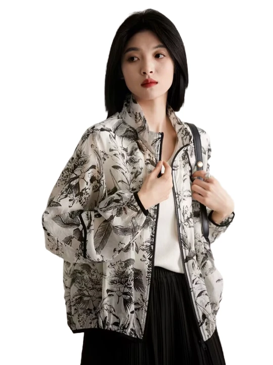 new chinese style ink painting jacket