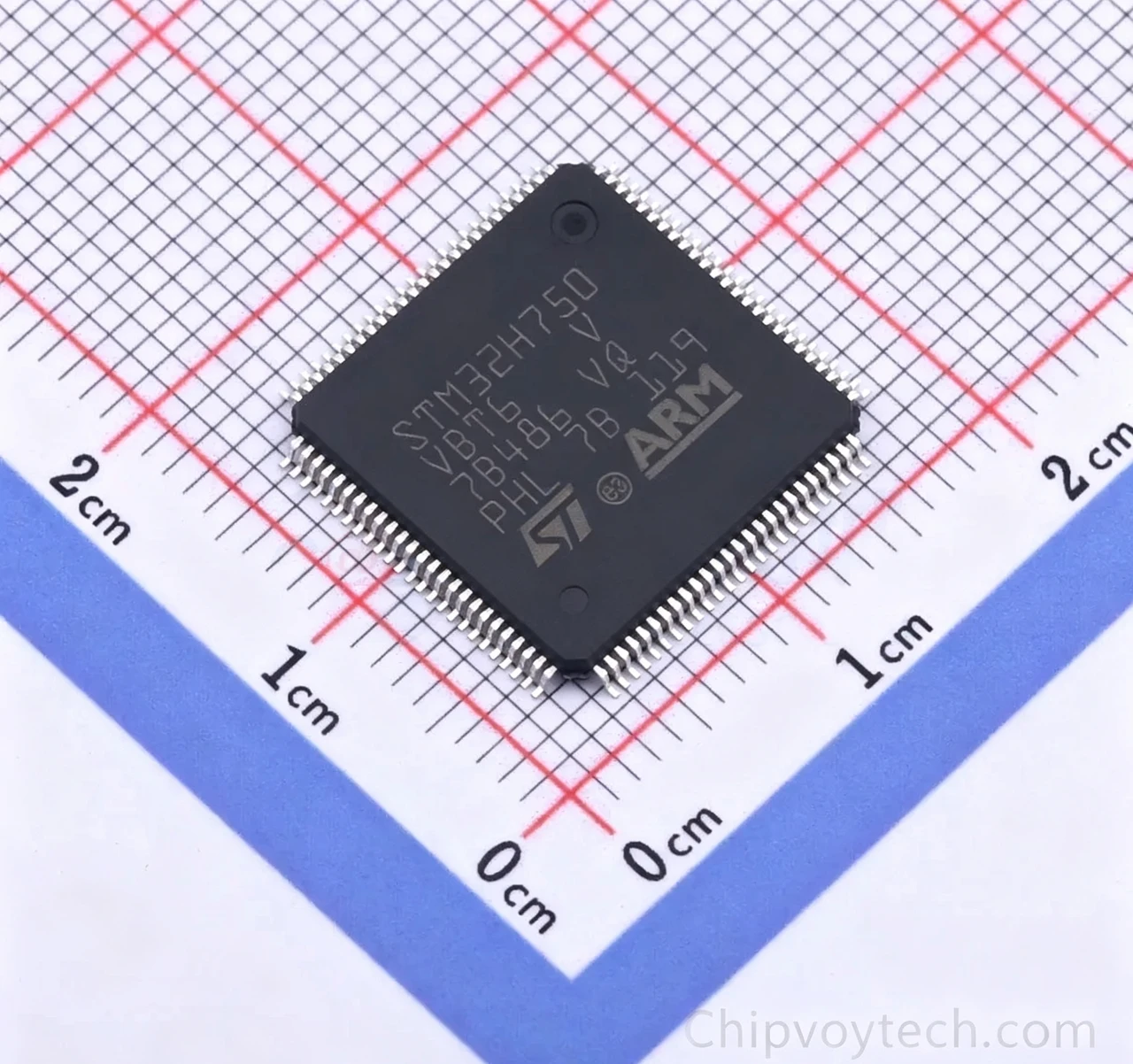 STM32H750VBT6 STMicroelectronics 32-bit Microcontroller IC Arm Cortex-M7 480MHz LQFP100 Embedded MCU