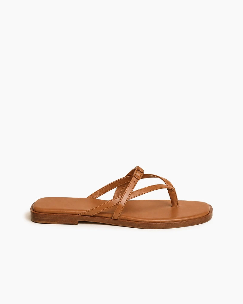 Casual Beach Day Minimal Strappy Flat Sandals