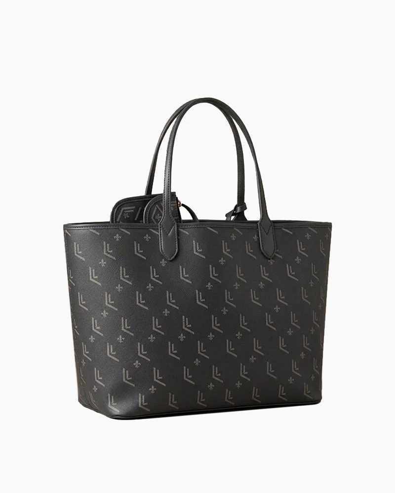 Everyday Commute Monogram Leather Tote Bag-Green