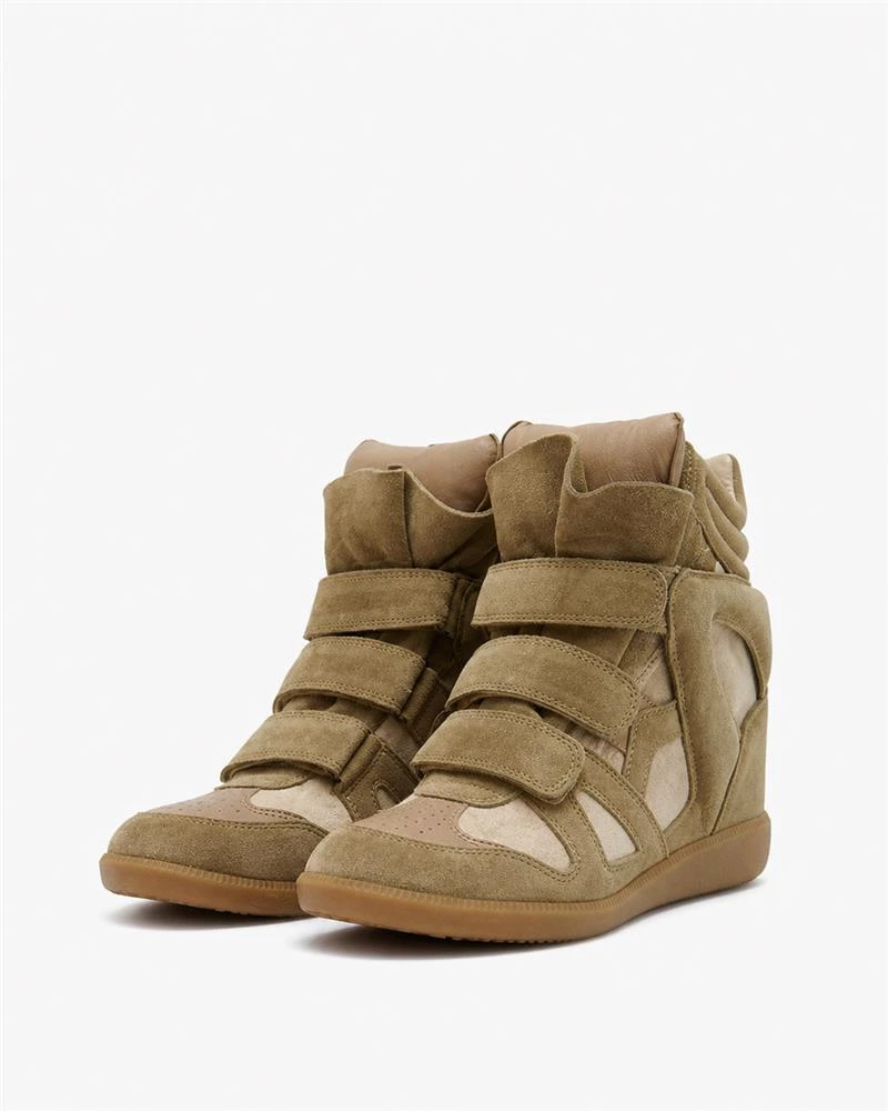[S-Tier] Women's Creative Office Bekett Leather Wedge Sneakers
