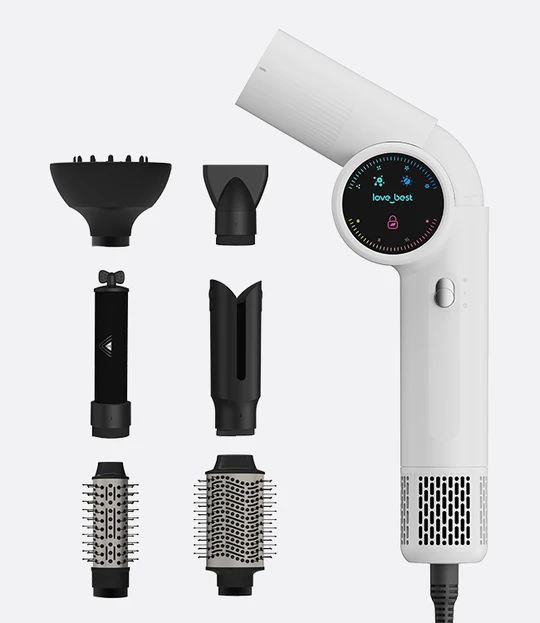 6 in 1 Professional Hot Air Styler & Straightener, Fast Drying