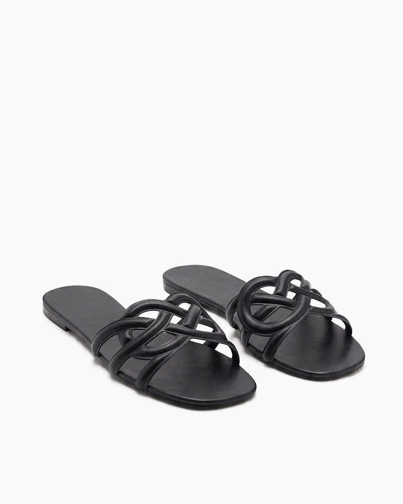 Casual Beach Day PU Slide Sandal Flats