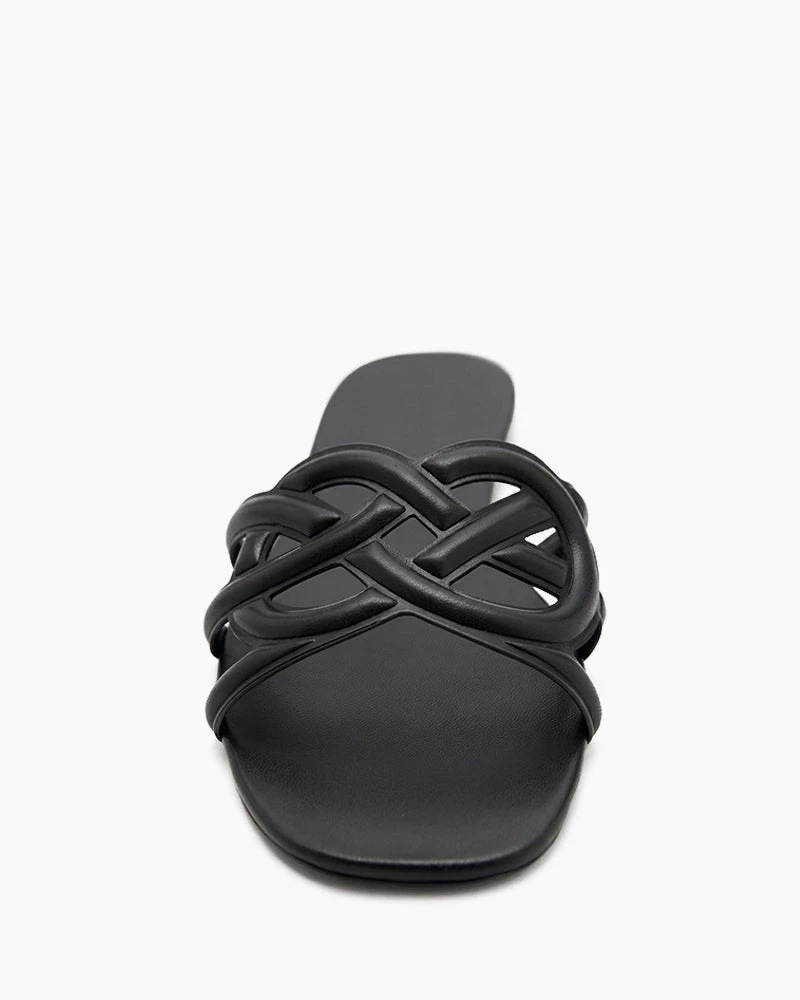 Casual Beach Day PU Slide Sandal Flats