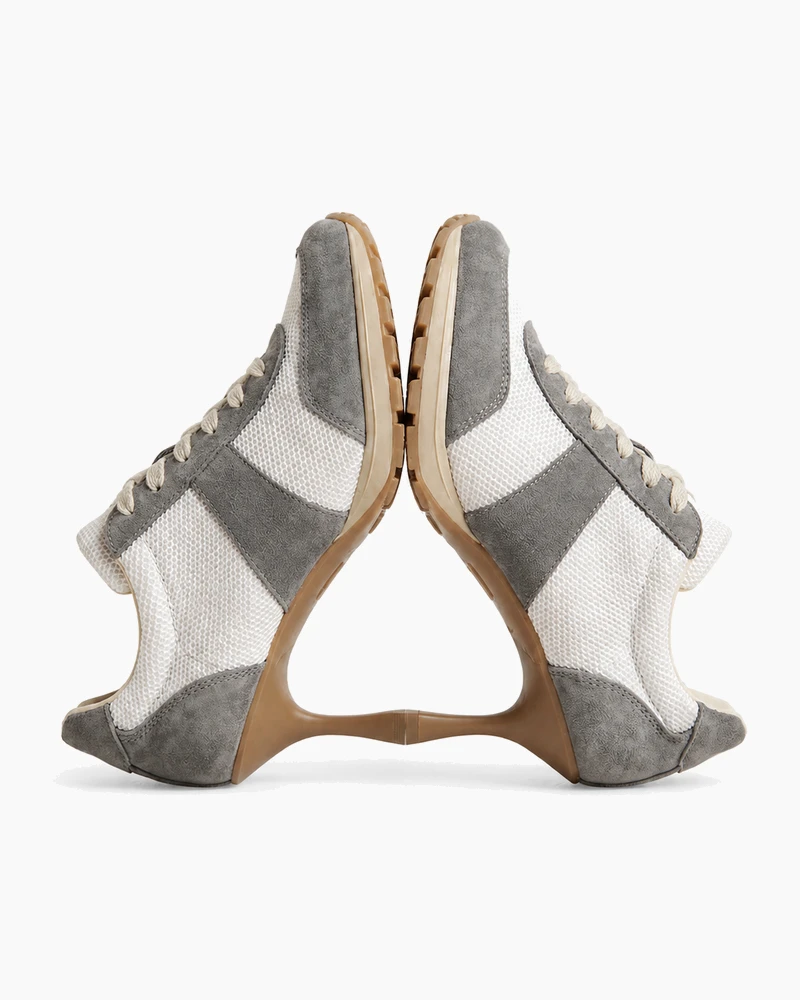 Women's Mesh & Suede Hybrid Sneaker Heels