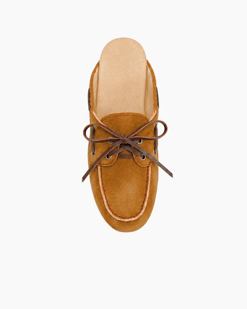 Women's Heritage Suede Boat Loafer Mules