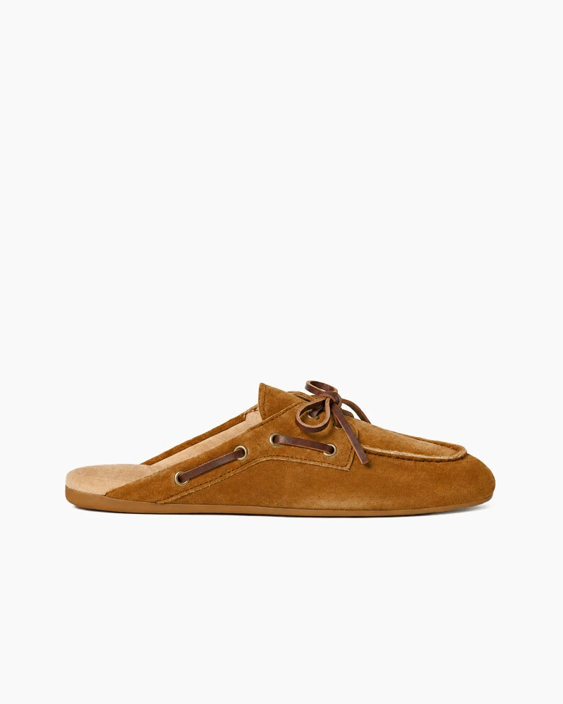 Women's Heritage Suede Boat Loafer Mules