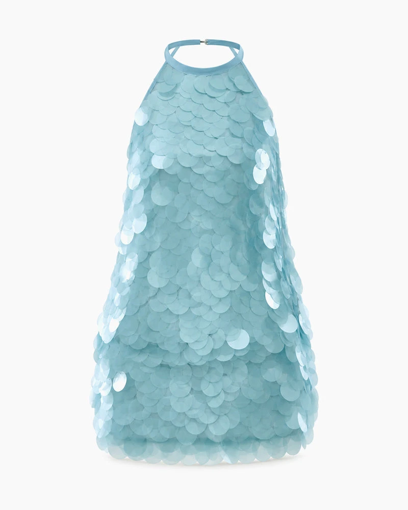 Party Halter Sequin Mini Dress