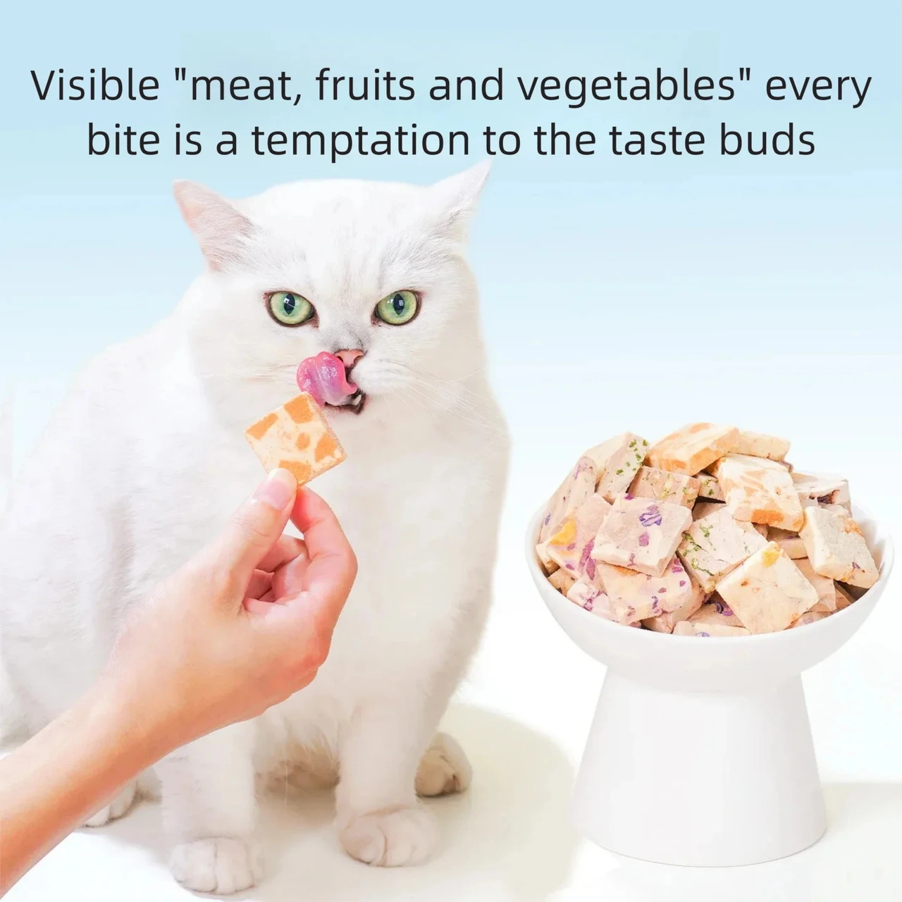 New Cat Snowflake Crisps Freeze-Dried Raw Meat Bites Dog Chewing Dental Treats Duck, Pear & Cranberry