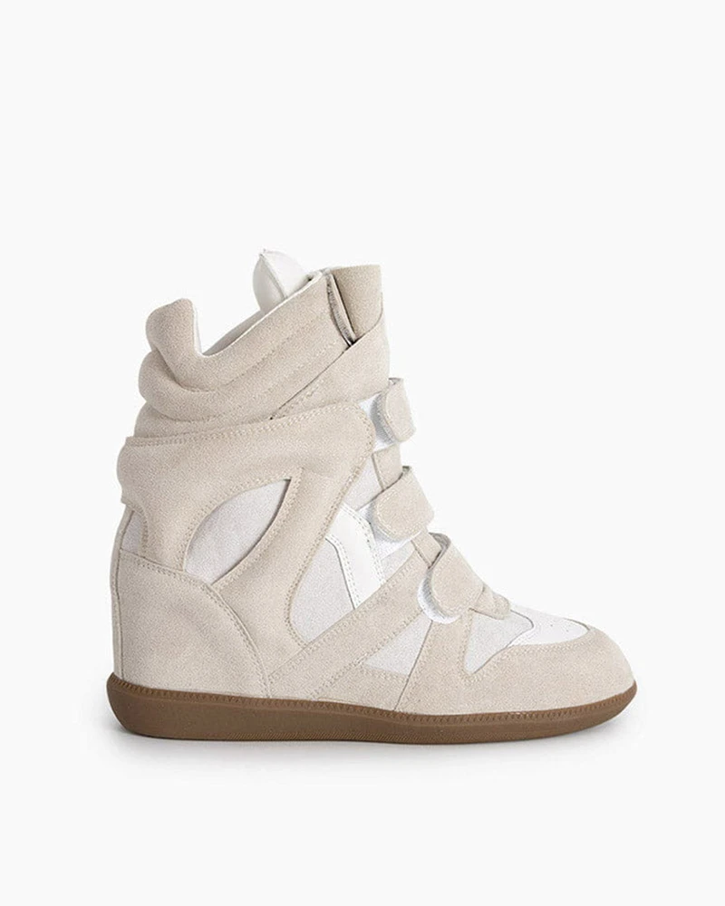 Bekett Suede and Leather High-Top Trainers
