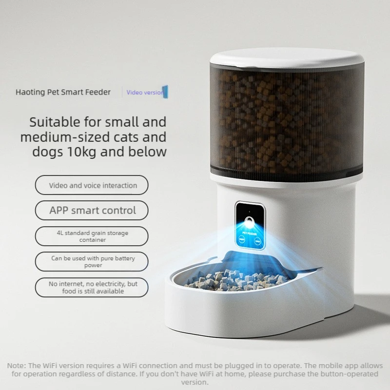 Automatic Pet Feeder & Water Fountain | Smart Timed Cat Dog Food Dispenser, WiFi & Camera Version Available