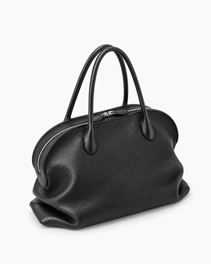 Large Pebbled Leather Everyday Top Handle Bag