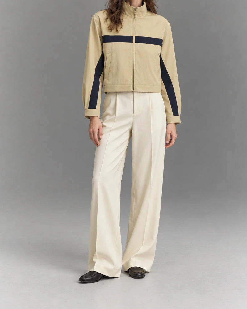 City Weekend Cotton Contrast Stripe Track Jacket