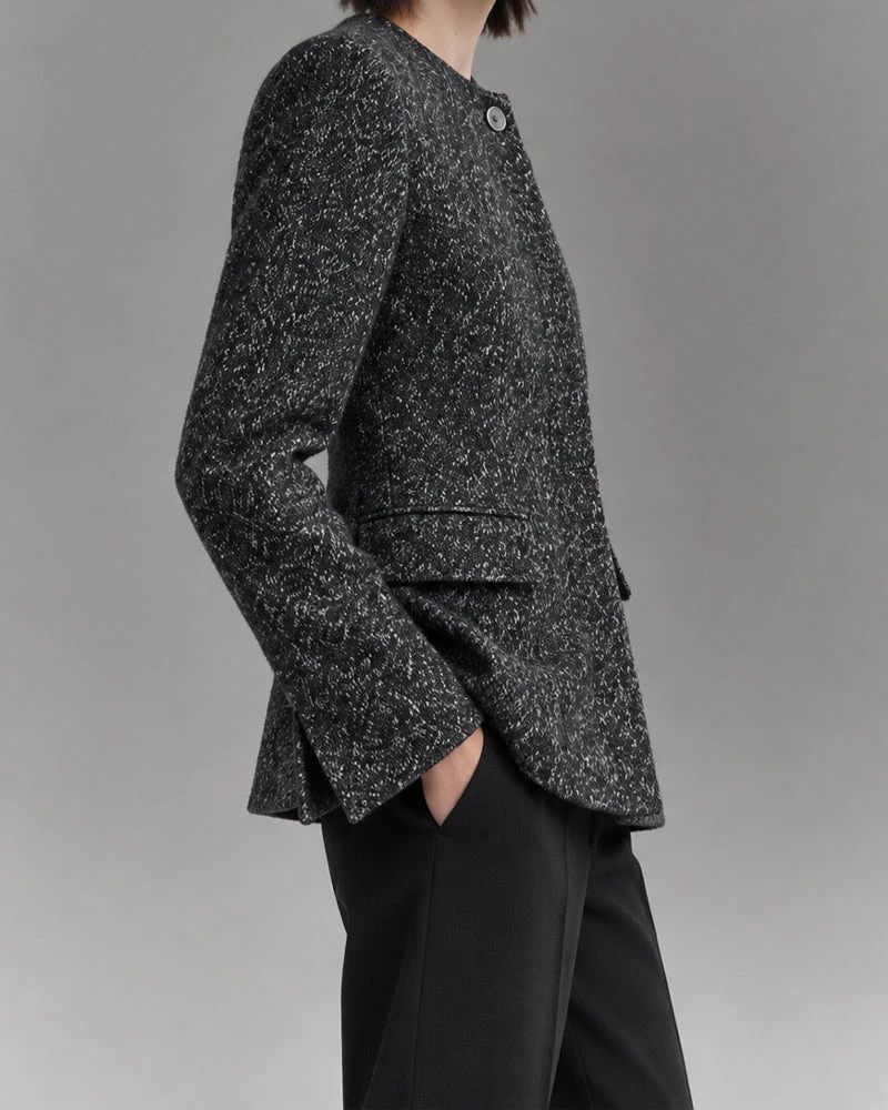 City Commute Herringbone Cotton Buttoned Jacket