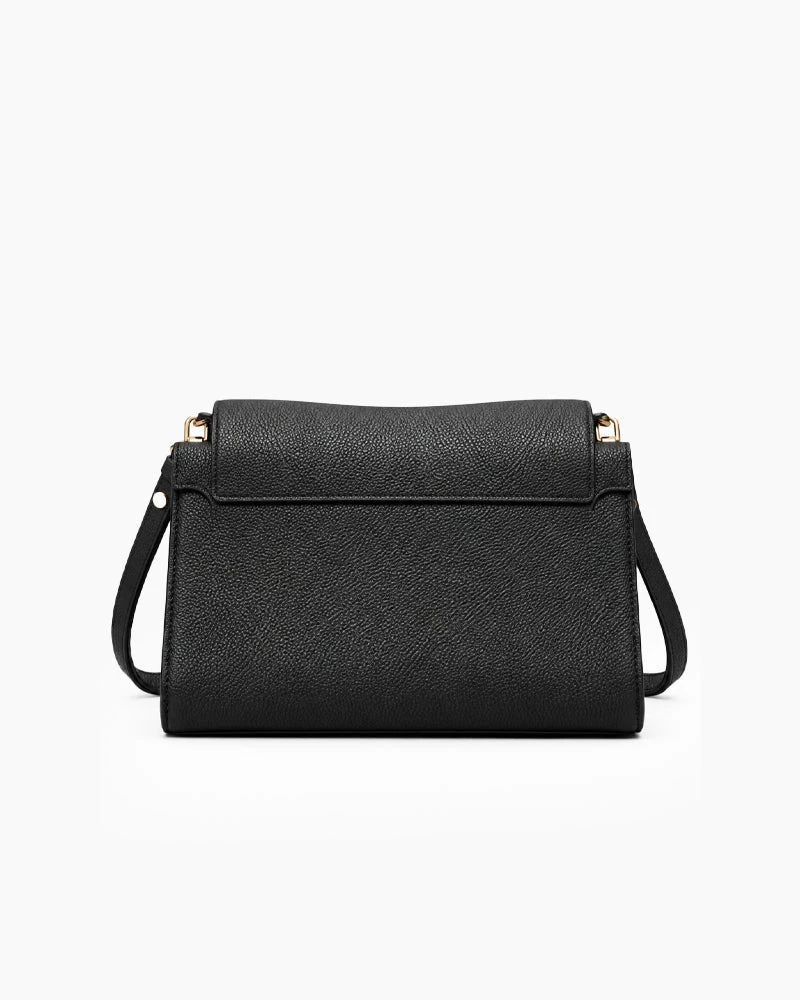 Everyday Pebbled Leather Flap Shoulder Bag