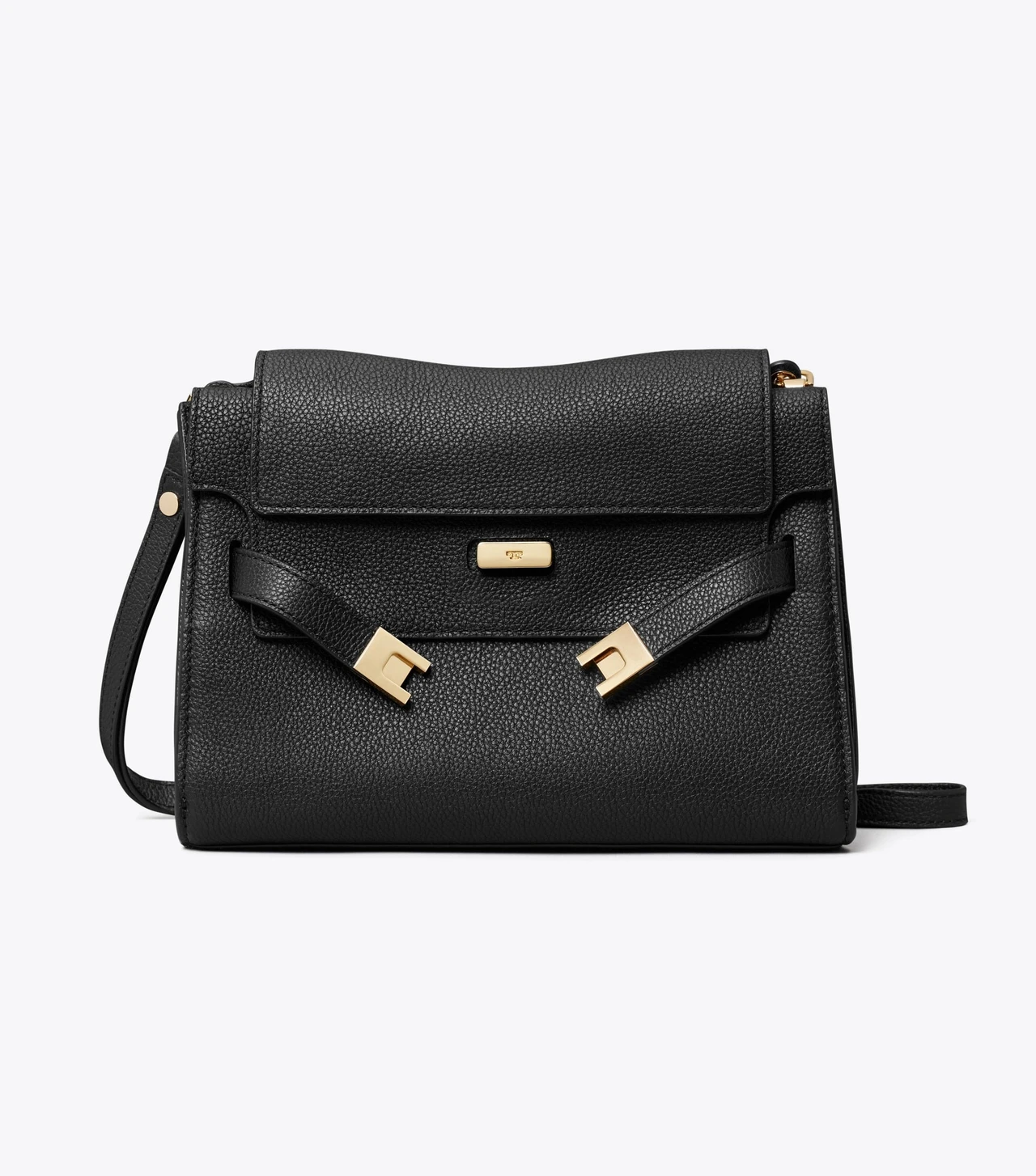 Everyday Pebbled Leather Flap Shoulder Bag